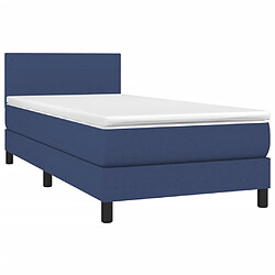 Avis Sommier à lattes et LED,Cadre à lattes de lit avec matelas pour Adulte Bleu 80x200cm Tissu -MN53901