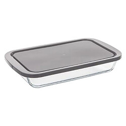 But Plat rectangulaire en verre avec couvercle gris