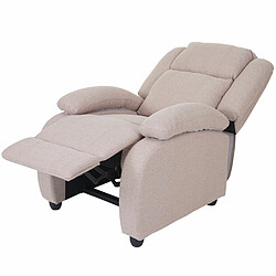 Acheter Mendler Fauteuil TV Lincoln, fauteuil de relaxation, tissus ~ crème-gris