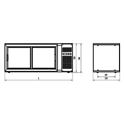 Vitrine Réfrigérée à Poser de Pâtisserie 150 L - Combisteel 