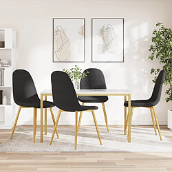 Maison Chic Lot de 4 Chaises à manger | Chaise de salle à manger cuisine Noir Velours -GKD99392