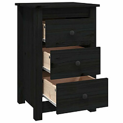 Acheter Maison Chic Table de chevet,Table de nuit,Table d'appoint pour salon Noir 40x35x61,5 cm Bois de pin massif -MN83855