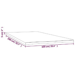 vidaXL Sur-matelas 100x200x5 cm pas cher