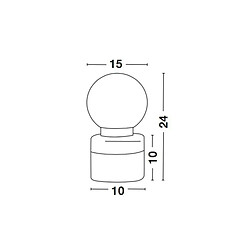 NOVA LUCE Lampe JULIET Chrome & Or LED E14 1x5 W