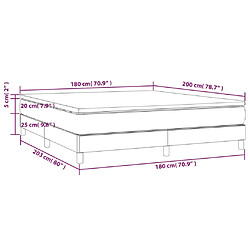 vidaXL Sommier à lattes de lit et matelas Bleu foncé 180x200cm Velours pas cher