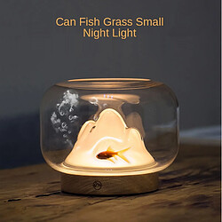 Universal Lumière chaude de la montagne, aquarium de poisson créatif, décoration de table, lampe de nuit simple, lampe de chevet faite à la main, cadeau de la Saint-Valentin.