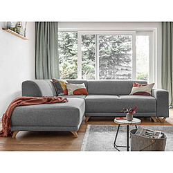 Bestmobilier Bella - canapé d'angle L convertible - 5 places - avec coffre - gauche