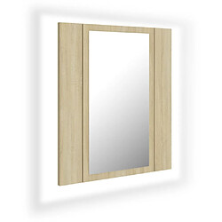 Helloshop26 Armoire à miroir à led de bain 40 x 12 x 45 acrylique beige 02_0006746