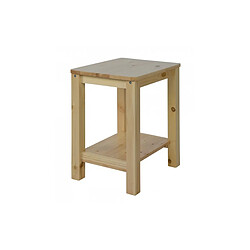 Homestyle4U Table de chevet en bois nature 