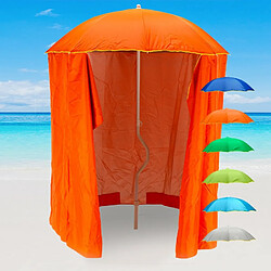 Parasol de plage léger visser tente protection uv GiraFacile 200 cm Zeus, Couleur: Orange