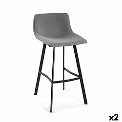 Tabouret Versa Baldwin Gris 49 x 88 x 42 cm (2 Unités) 