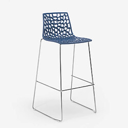 Avis Tabouret de bar de cuisine Grand Soleil 74 cm design Spider Slitta, Couleur: Bleu