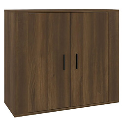 vidaXL Buffet Chêne marron 80x33x70 cm Bois d'ingénierie