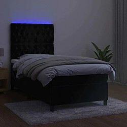 Acheter Sommier à lattes,Cadre à lattes de lit pour Adulte matelas et LED Noir 80x200 cm Velours -MN36746