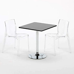 Avis Grand Soleil Table carré et Ronde avec 2 chaises colo