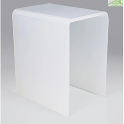 Tabouret de douche blanc NOVELLINI en acrylique opalin 