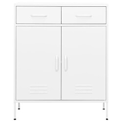 vidaXL Armoire de rangement Blanc 80x35x101,5 cm Acier