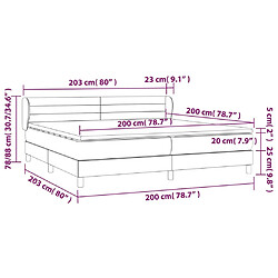 Acheter vidaXL Sommier à lattes de lit avec matelas Rose 200x200 cm Velours