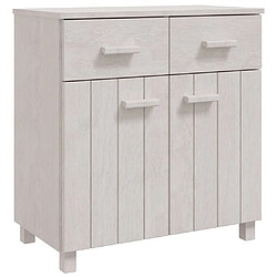 Maison Chic Buffet,Meuble de Rangement,commode pour salon,Cuisine HAMAR Blanc 79x40x80 cm Bois massif de pin -MN86848