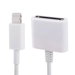 Wewoo Adaptateur blanc pour iPhone 6 et 6 Plus, 5, iPad mini 1/2/3, iTouch 5 14cm Lightning mâle à 30 broches femelle de câble de données de synchronisation,