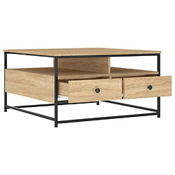 Acheter vidaXL Table basse chêne sonoma 80x80x45 cm bois d'ingénierie