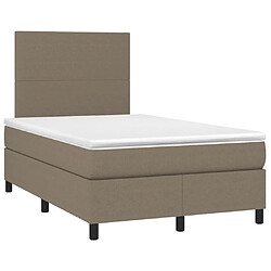 Avis Maison Chic Lit adulte- Lit + matelas + LED,Sommier à lattes de lit matelas et LED taupe 120x190 cm tissu -GKD30088