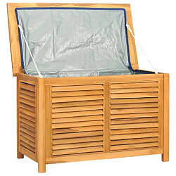 Acheter vidaXL Boîte de rangement de jardin et sac 90x50x58cm bois massif teck