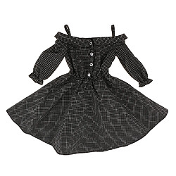 Robe à Carreaux à Carreaux à Carreaux à La Mode Pour Poupée 1/3 BJD SD Vêtue De Noir accessoires de poupée à 1/3