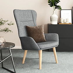 Maison Chic Chaise de relaxation | Fauteuil relax Gris clair Tissu -GKD40295