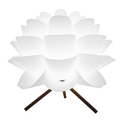 Sampa Helios Lampe de table déco Design Luminaire intérieur à poser compatible LED E27 Lampe métal noir et PVC blanc E27 / 60W max (non......