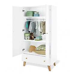 Pinolino Chambre de bébé Pan 3 pièces lit de bébé évolutif commode à langer armoire à 2 portes