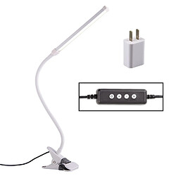 Wewoo Lampe de bureau à LED 8W pliante réglable USB de charge de protection des yeux de tableversion de USB + Prise d'alimentation blanc