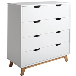 Vs Venta-Stock Commode CORINNA 4 tiroirs blanc.