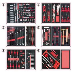 KS TOOLS 714.0452 Composition d'outils 6 tiroirs pour servante, 455 pièces 