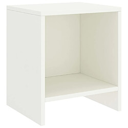 vidaXL Tables de chevet 2 pcs Blanc 35x30x40 cm Bois de pin massif