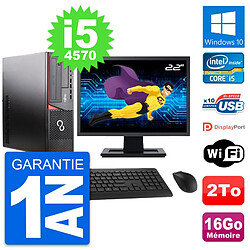 PC Fujitsu E920 DT Ecran 22" Intel i5-4570 RAM 16Go Disque 2To Windows 10 Wifi · Occasion 