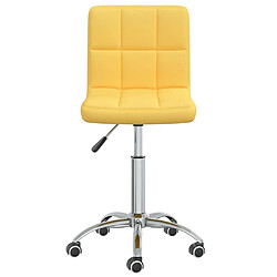 Avis vidaXL Chaise pivotante de salle à manger Jaune moutarde Tissu