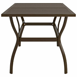 Avis Maison Chic Table de jardin | Table d'extérieur Marron 140x80x72 cm Acier -GKD12370