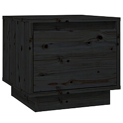 vidaXL Table de chevet Noir 35x34x32 cm Bois de pin solide