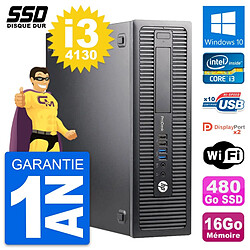 PC HP ProDesk 600 G1 SFF Intel Core i3-4130 RAM 16Go SSD 480Go Windows 10 Wifi · Occasion 