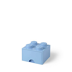 Brique de rangement empilable avec tiroir bleu ciel - Lego Décoration