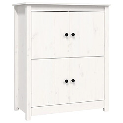 Maison Chic Buffet,Meuble de Rangement,commode pour salon,Cuisine Blanc 83x41,5x100 cm Bois massif de pin -MN73546