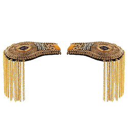 Paire Broche Épaulette Gland Rivet Clou Style de Gothique Décoration Vêtement Costume