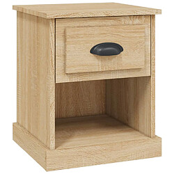 vidaXL Table de chevet chêne sonoma 39x39x47,5 cm bois d'ingénierie