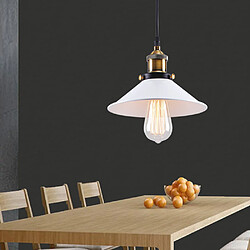 Acheter Stoex Suspension Luminaire Industrielle Vintage en Métal Fer , Rétro Lustre Lampe Plafonnier Corde Ajustable pour Cuisine Salle à Manger Salon Bar, Blanc