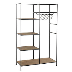 Paris Prix Étagère & Penderie en Métal """"Rack"""" 180cm Noir