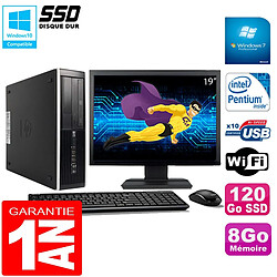 PC HP Compaq Pro 6300 SFF G630 RAM 8Go 120Go SSD Graveur DVD Wifi W7 Ecran 19" · Occasion 