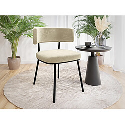 Habitat Et Jardin Chaise en velours Iga - Beige