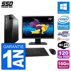 PC Lenovo M93p SFF Ecran 19" Intel G3220 RAM 16Go SSD 120Go Windows 10 Wifi · Occasion 