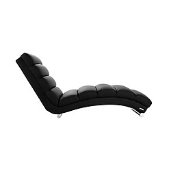 Miliboo Chaise longue / fauteuil design noir TAYLOR